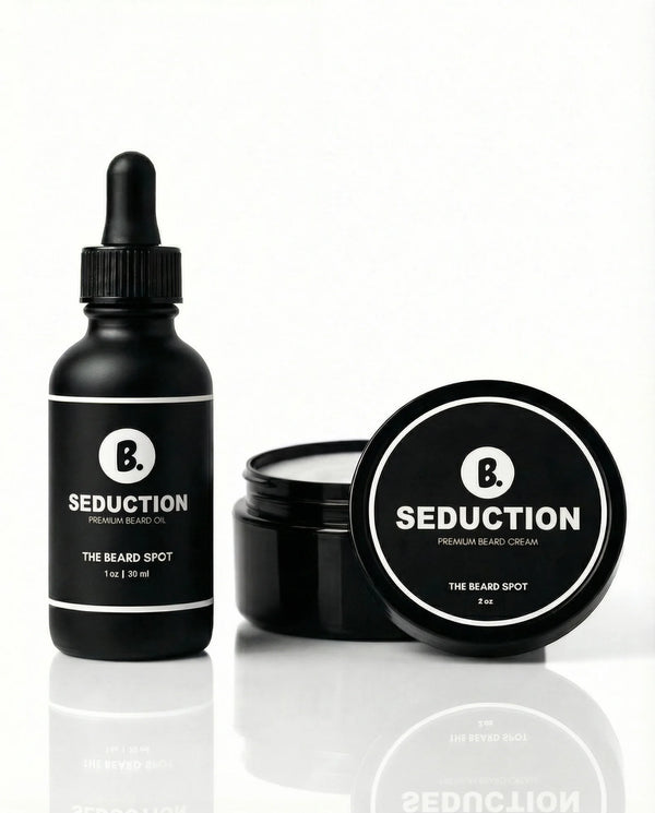 Seduction beard oil and cream bundle by The Beard Spot