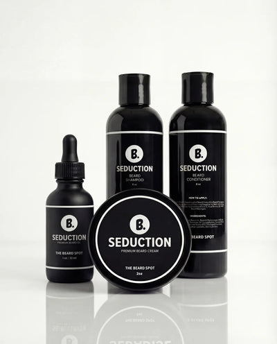 Seduction First Impression Kit with beard oil, cream, and wash by The Beard Spot