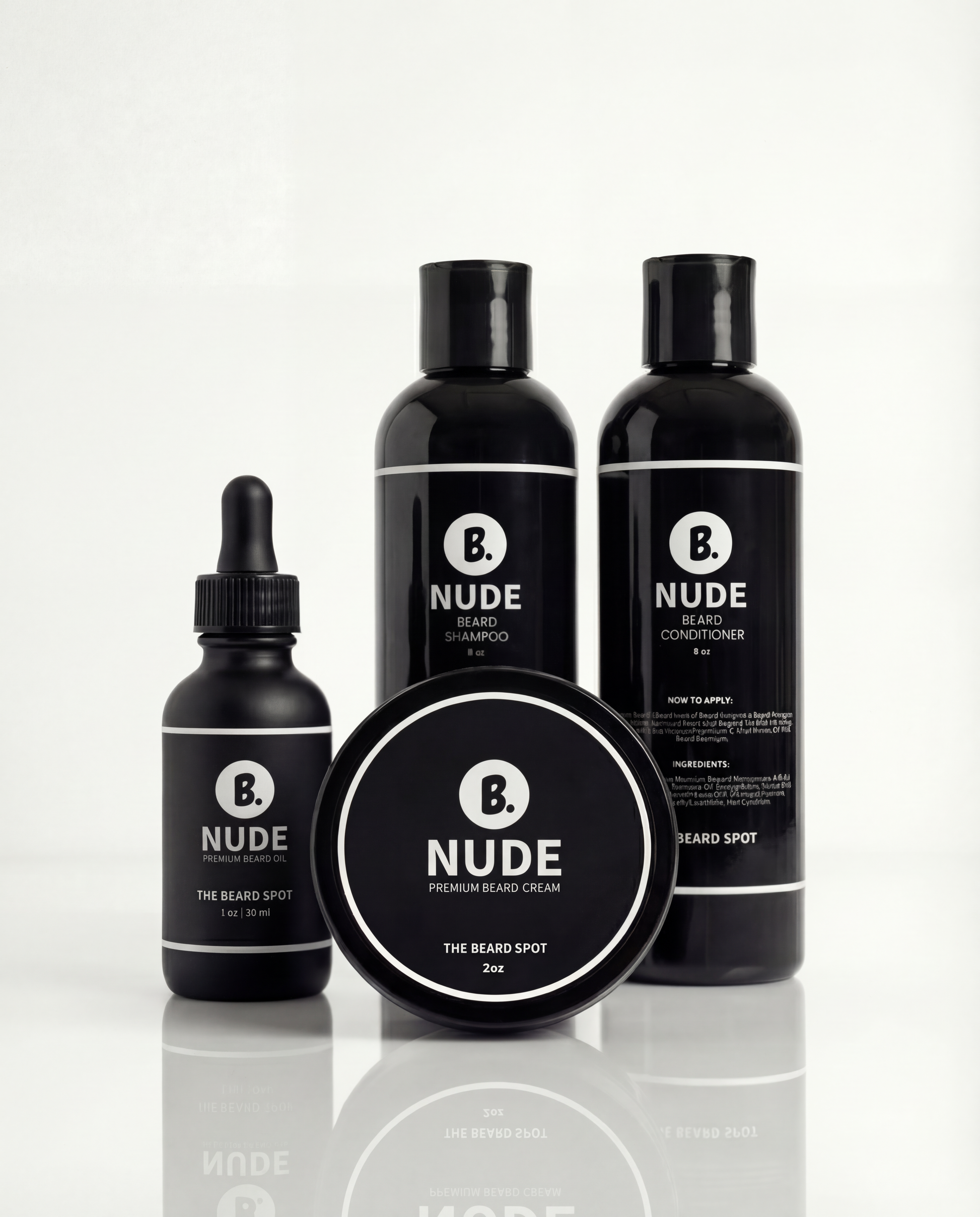 Nude fragrance-free First Impression Kit with beard oil, cream, and wash by The Beard Spot