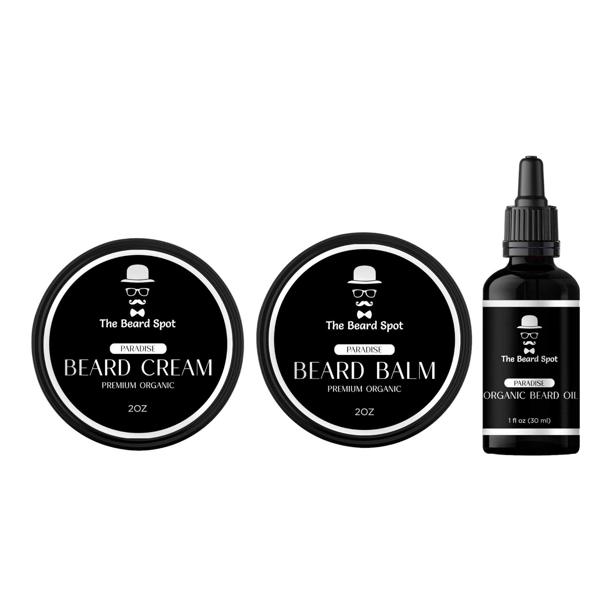 paradise Beard Oil  Balm & Cream Bundle